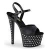 Pleaser - Stardust709 Sandaal met enkelband, Paaldans schoenen - Paaldans schoenen - Zwart Product image